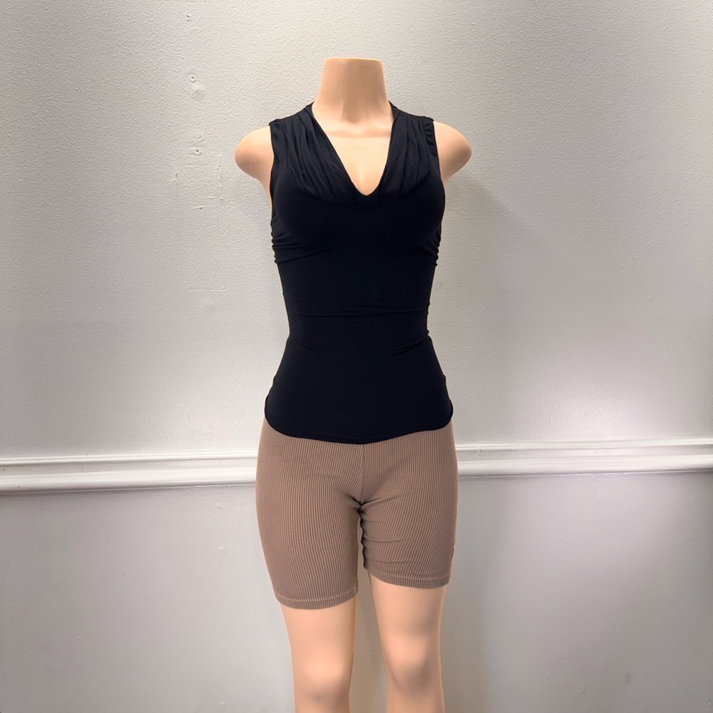 Spanx .Black Sleeveless V-Neck Tank Top